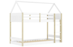 Marckeric Bílá dřevěná dvoupatrová postel Sila 90 x 190 cm