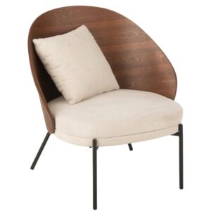 J-line Béžové čalouněné křeslo Lone