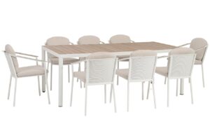 Bizzotto Šedo-béžový zahradní set osmi židlí a stolu Ulises