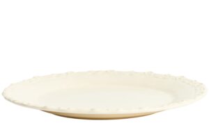 Kave Home Béžový keramický talíř Varla 28 cm