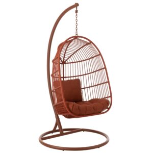 J-line Červené závěsné křeslo Egga