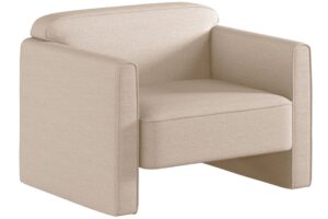 Béžové čalouněné křeslo MICADONI Abby