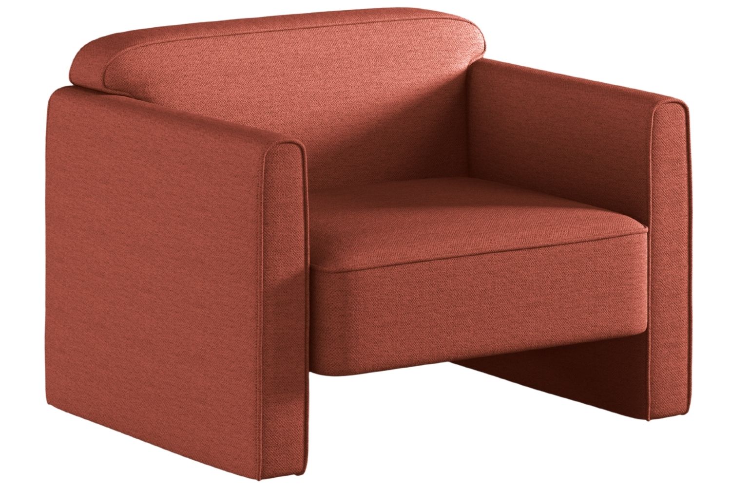 Terakotově červené čalouněné křeslo MICADONI Abby