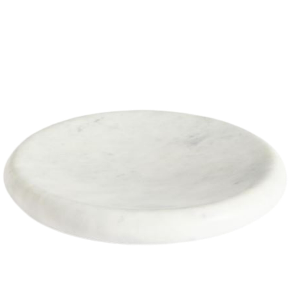 Kave Home Bílý mramorový podnos Obena Ø 20 cm