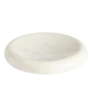 Kave Home Bílý mramorový podnos Obena Ø 15 cm