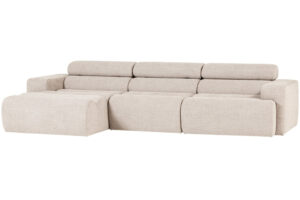 WOOOD Krémově bílá bouclé rohová pohovka Novi 300 cm