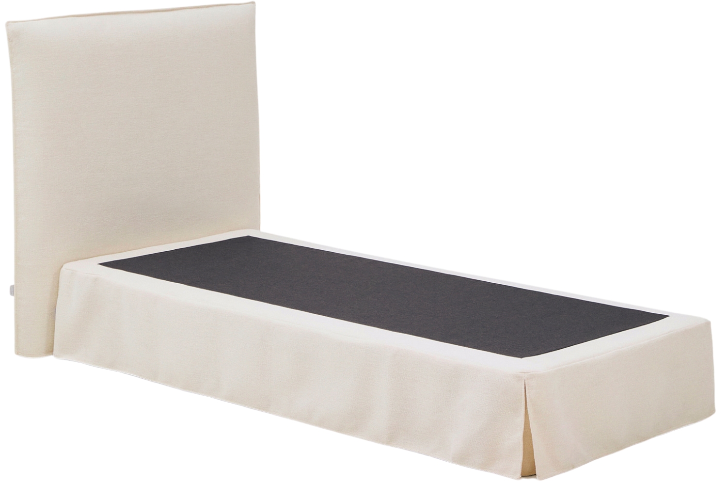 Kave Home Bílá jednolůžková postel Jaira s čelem 90 x 200 cm