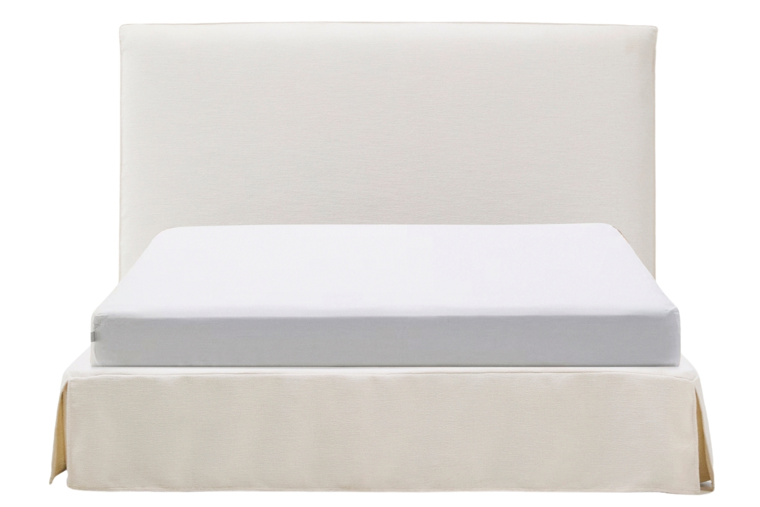 Kave Home Bílá dvoulůžková postel Jaira s čelem 160 x 200 cm