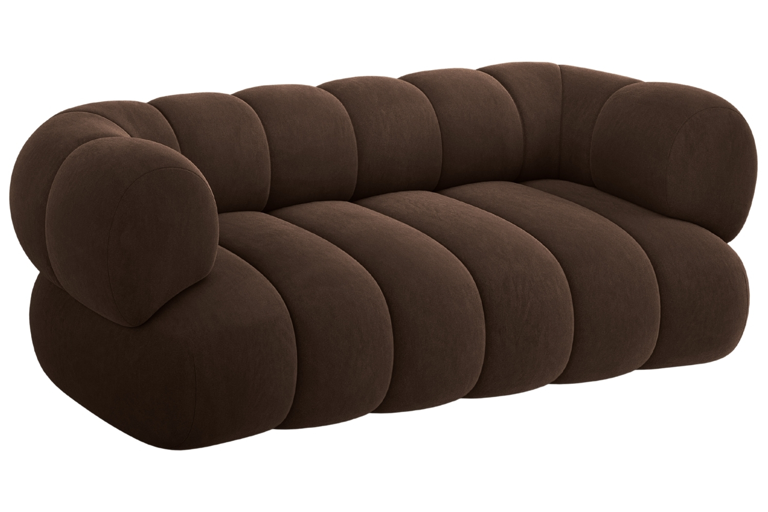 Cosmopolitan Design Hnědá sametová dvoumístná pohovka Koge 180 cm