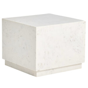 Kave Home Bílý mramorový odkládací stolek Sorein 50 x 50 cm