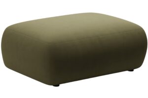 Micadoni Zelená sametová podnožka Kate 99 x 60 cm