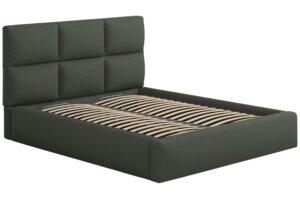 Windsor & Co Tmavě zelená dvoulůžková postel Libera 160 x 200 cm s úložným prostorem