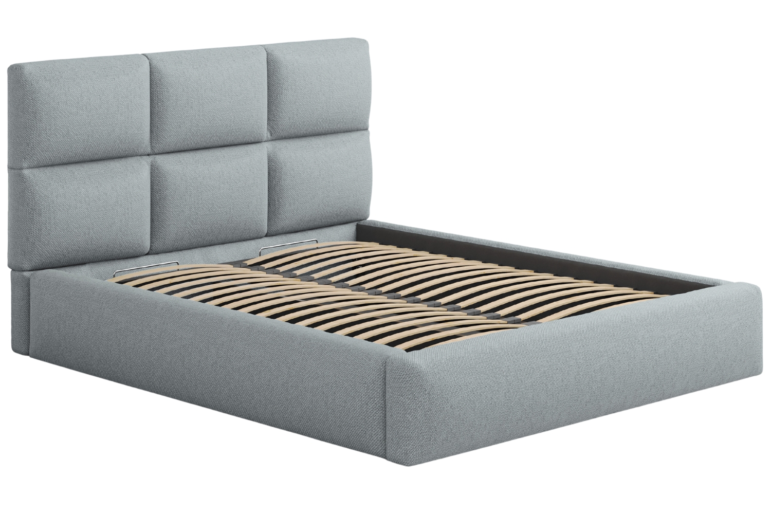 Windsor & Co Šedá dvoulůžková postel Libera 160 x 200 cm s úložným prostorem
