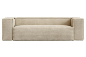 Kave Home Béžová manšestrová pohovka Blok 240 cm