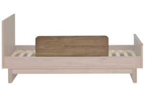 Hnědá dětská zábrana Quax Ashi 90 cm s ořechovým dekorem