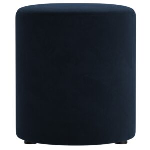 Micadoni Tmavě modrý sametový taburet Dia 40 cm