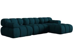 Micadoni Modrá rohová pohovka Bellis 282 cm