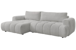 Bobochic Paris Světle šedá bouclé rozkládací pohovka Fuji 292 cm