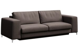 Rodier Šedá sametová rozkládací pohovka Rene 256 cm