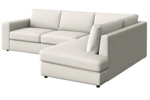 Rodier Krémově bílá rohová pohovka Baga 297 cm