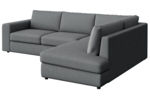 Rodier Šedá rohová pohovka Baga 297 cm