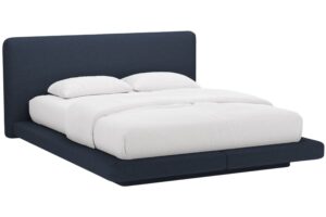 Micadoni Královsky modrá dvoulůžková postel Linea 180 x 200 cm