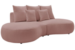 Bobochic Paris Růžová bouclé trojmístná pohovka Saint-Germain 260 cm