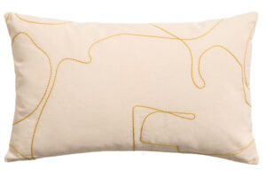 Kave Home Béžovo-žlutý bavlněný povlak na polštář Dibel 30 x 50 cm