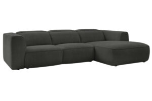 Bobochic Paris Tmavě šedá rohová pohovka William 298 cm
