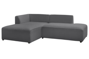 Bobochic Paris Tmavě šedá bouclé rohová pohovka Megeve 250 cm