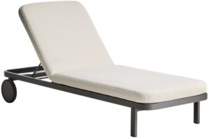 Kave Home Béžovo-šedé hliníkové zahradní lehátko Kionia