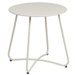 Bizzotto Krémový kovový zahradní stolek Austin ø 45 cm
