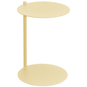 noo.ma Žlutý kovový odkládací stolek Ande 40 cm
