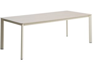 Kave Home Béžový zahradní stůl s keramickou deskou Anafi 220 x 100 cm