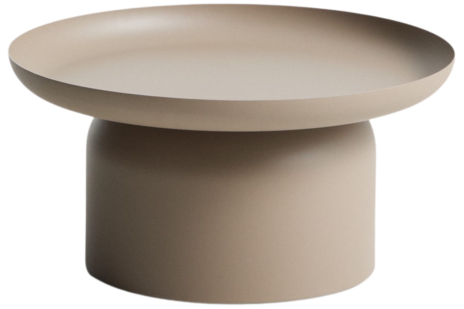 Kave Home Béžový kovový zahradní stolek Arcola Ø 70 cm