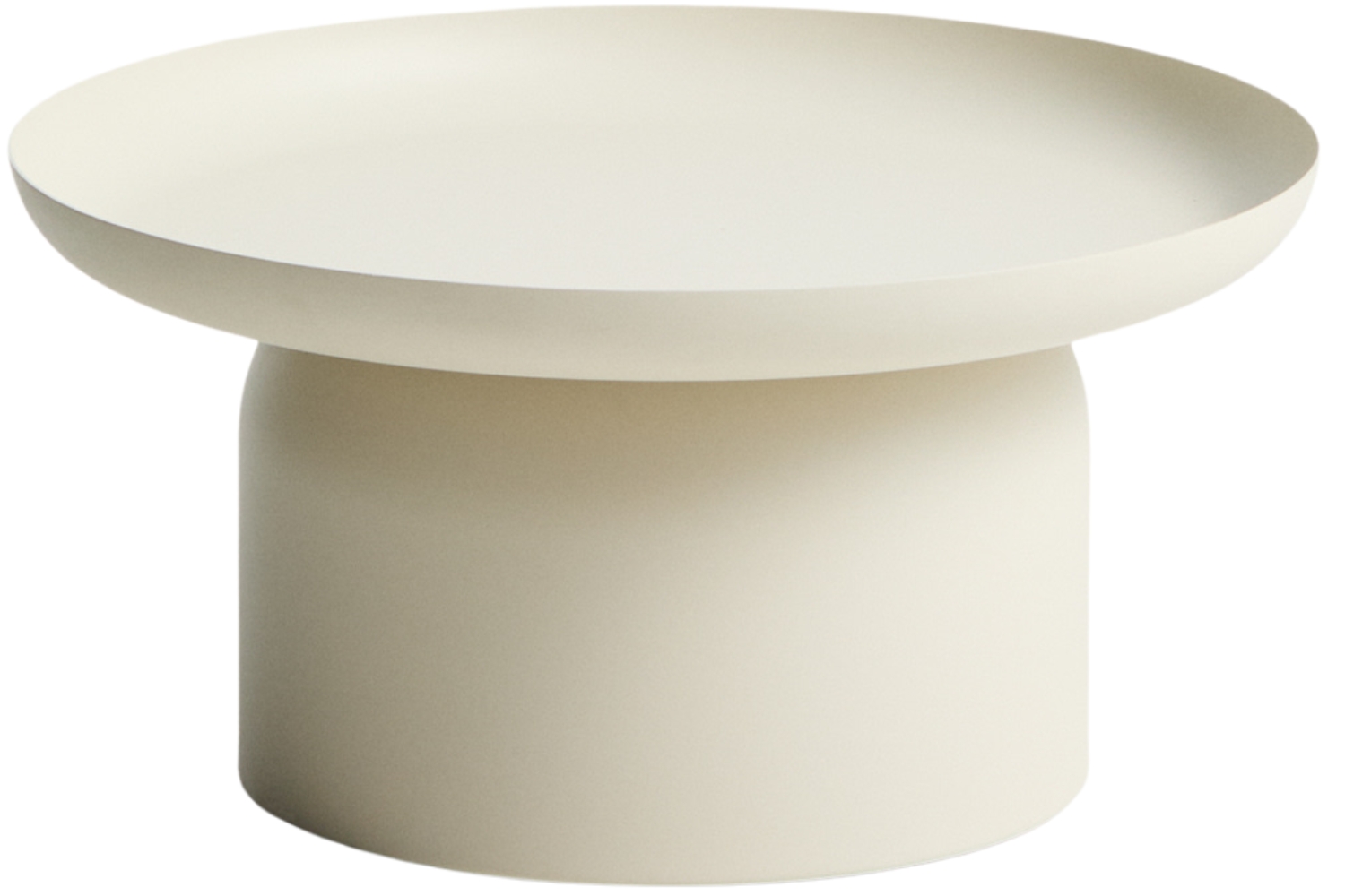 Kave Home Krémový kovový zahradní stolek Arcola Ø 70 cm