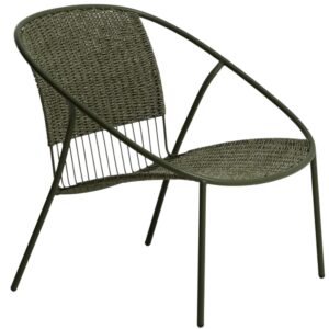 Kave Home Zelené zahradní křeslo Atrani s výpletem