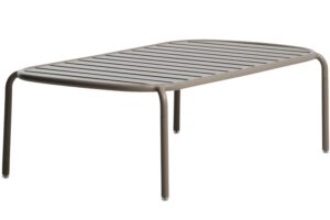 Kave Home Béžový kovový zahradní stolek Joncols 113 x 62 cm