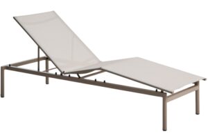Kave Home Béžové hliníkové zahradní lehátko Lesina
