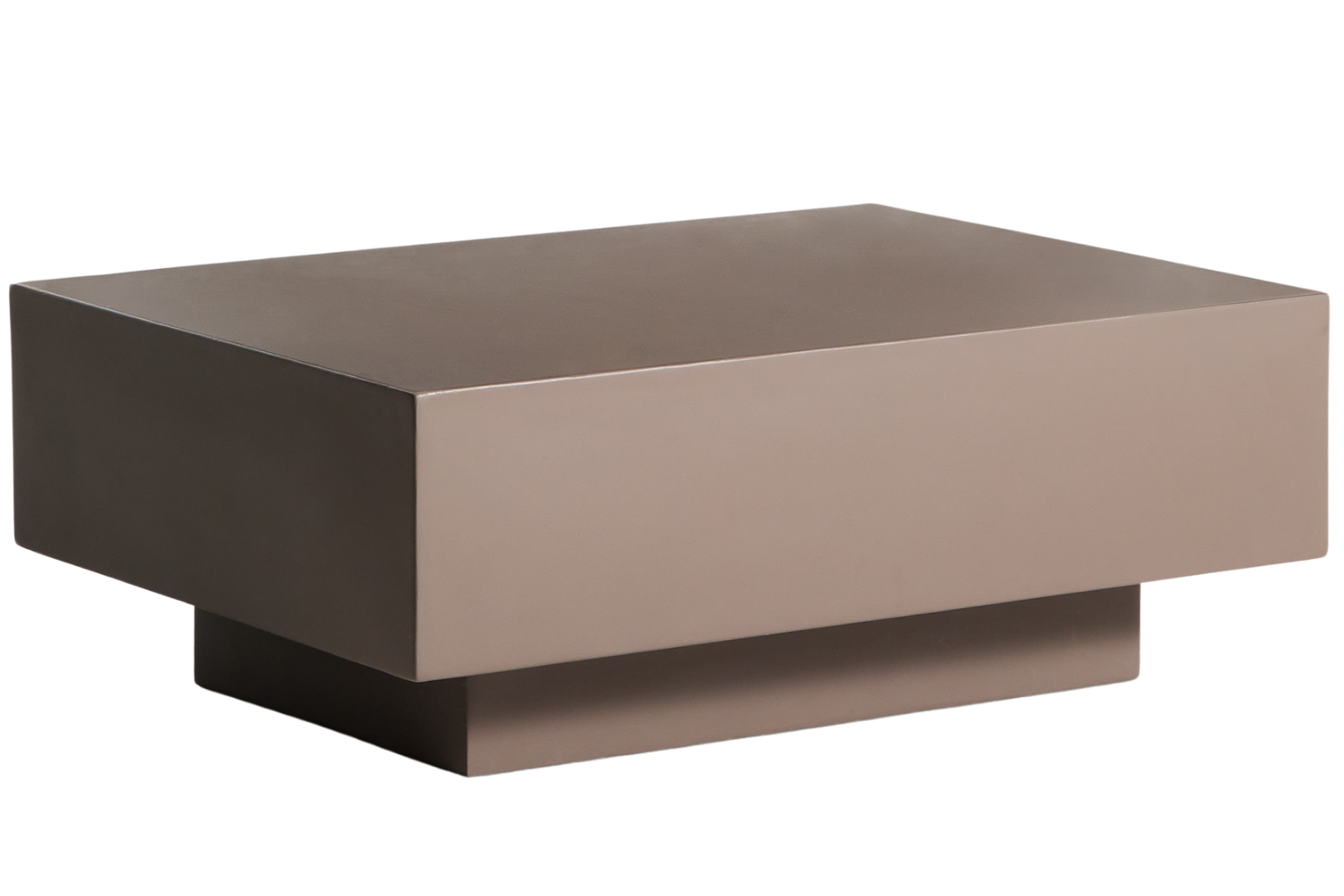 Kave Home Hnědý cementový zahradní stolek Rustella 80 x 60 cm