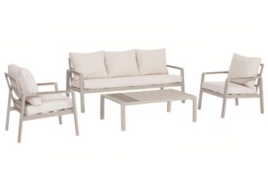 Bizzotto Béžový hliníkový zahradní set pohovky