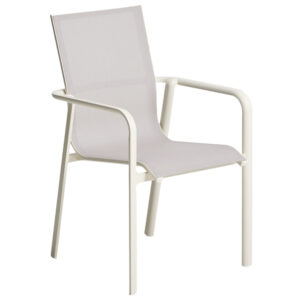 Kave Home Krémová hliníková zahradní židle Canea