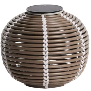 Kave Home Hnědá zahradní solární lampa Garoina Ø 28 cm