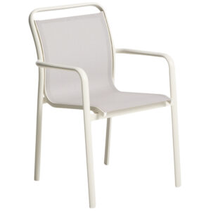 Kave Home Krémová hliníková zahradní židle Luri