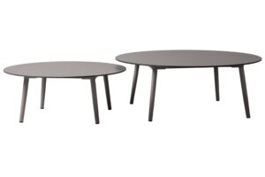 Micadoni Set dvou černých zahradních stolků Salada 65/80 cm