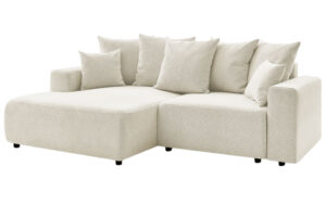 Bobochic Paris Bílá rozkládací pohovka Atilla 244 cm