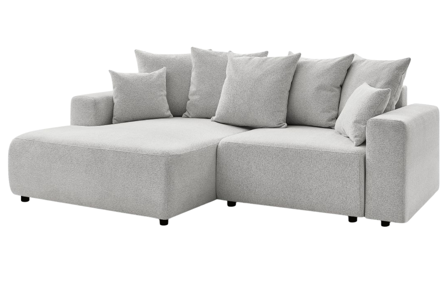 Bobochic Paris Světle šedá rozkládací pohovka Atilla 244 cm