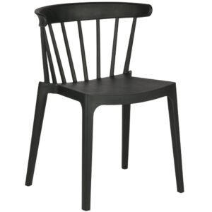 WOOOD Černá plastová zahradní jídelní židle Bliss
