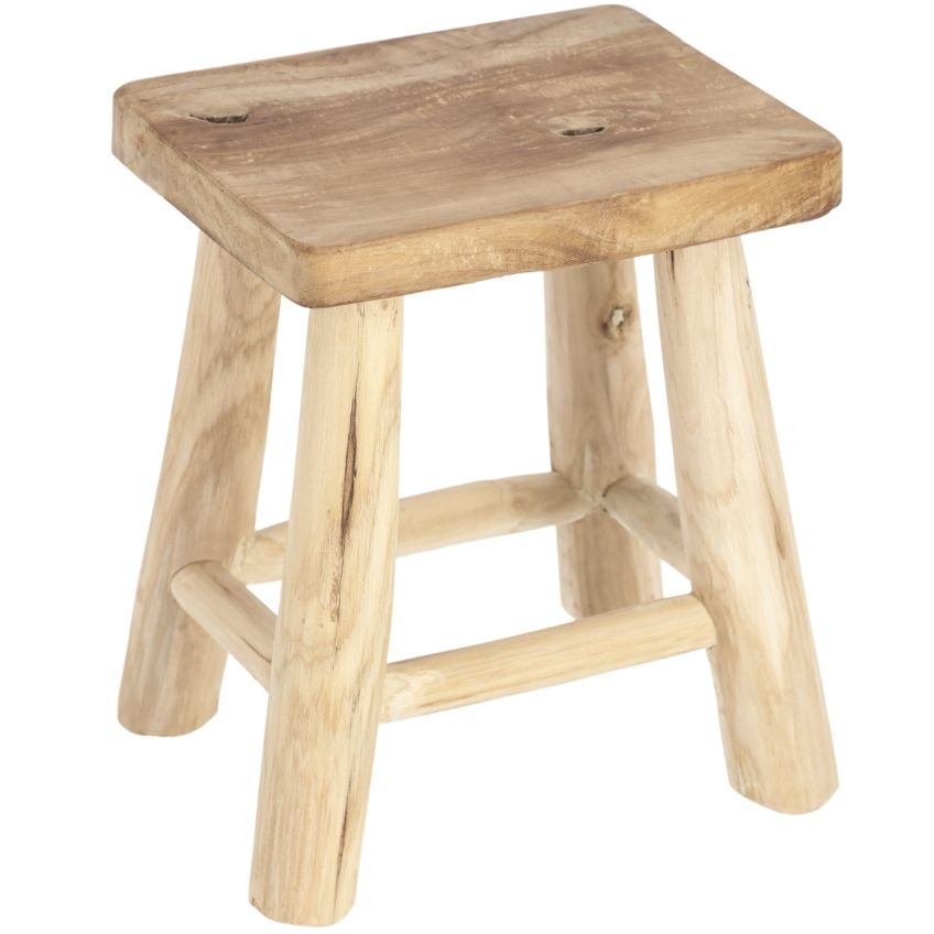 Kave Home Masivní teaková stolička Yumbi 30 cm