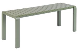 Zelená kovová zahradní lavice ZUIVER VONDEL 130 x 45 cm